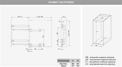 Схема установки бутылочницы 150 мм
