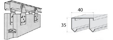 Направляющие на шкаф купе старого образца