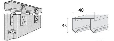 Комплект роликов для подвесной системы (На 2 двери) - фото 20802