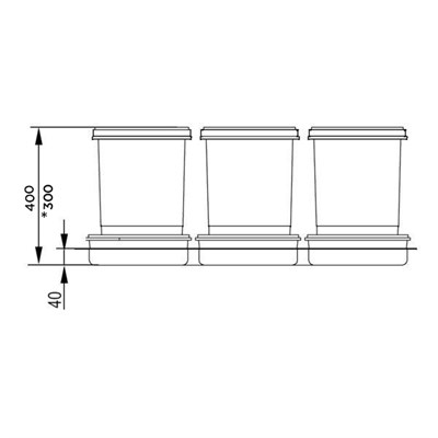 Мусорное ведро PRAKTIKO корпус 80 (4 ведра) - фото 22068