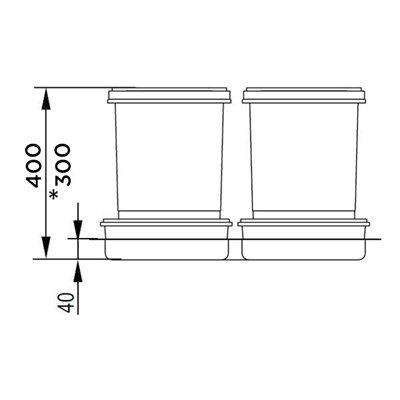 Мусорное ведро PRAKTIKO корпус 60 (3 ведра) - фото 22087