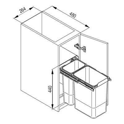 Мусорное ведро JC603 корпус 30 - фото 22152