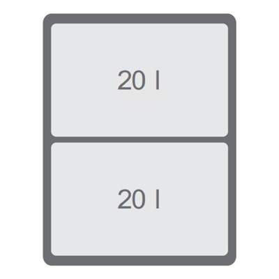 Мусорное ведро JC602 корпус 40 (крепление к фасаду) - фото 22258