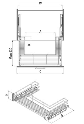 Корзина под мойку STARAX с креплением фасада - фото 22329 Корзина под мойку STARAX с креплением фасада - фото 22329