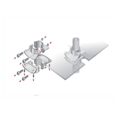 Крепеж двухсторонний для трубы D25 - фото 22389