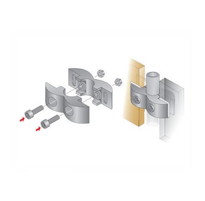 Двухсторонний держатель для ДСП и труб D25 - фото 22395