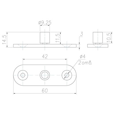 Нижний ролик для торцевой (врезной) направляющей АГРИ - фото 24443 Нижний ролик для торцевой (врезной) направляющей АГРИ - фото 24443
