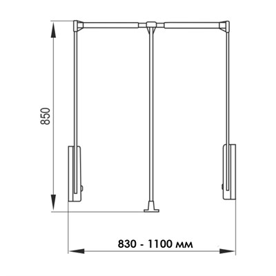 Пантограф для шкафа 830-1100 мм Rejs - фото 25900
