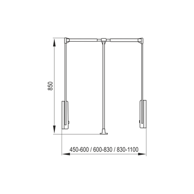 Пантограф для шкафа 830-1100 мм Rejs - фото 25907