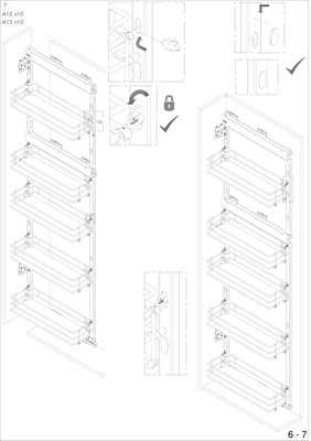 Высокая корзина бутылочница Rejs Linia Maxima Classic (в базу 200 мм) - фото 25988