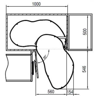 Волшебный уголок Optima Linia Maxima (Корпус 1000, Фасад 600) - фото 26074